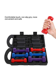 Maxstrength Dipping Dumbbell Hand Weight Set with Carry Case, 6KG, Multicolour