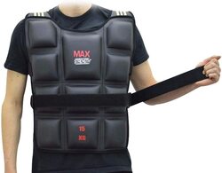 MaxStrength Weighted Vest for Gym, Running, Fitness, Sports Training & Weight Loss, 10KG, Black