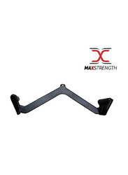 X Maxstrength LAT Pull Down Bar Tricep Press Down Cable Machine Attachment, 60cm, Black