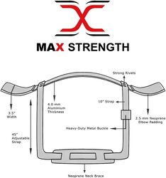 MaxStrength Chrome Olympic Dumbbell Bars with Spring Locks Plus Weightlifting Arm Blaster Adjustable Bodybuilding Bomber Bicep, 2 Piece, Silver