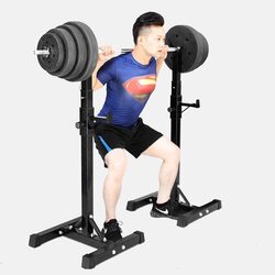 MaxStrength Squat Rack Bench Press Barbell Rack With Multifunctional Shelf, Adjustable Bracket Without Support, White