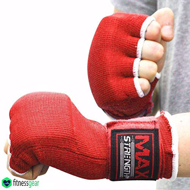 Maxstrength Medium Boxing Hand Wraps Inner Gloves, Red