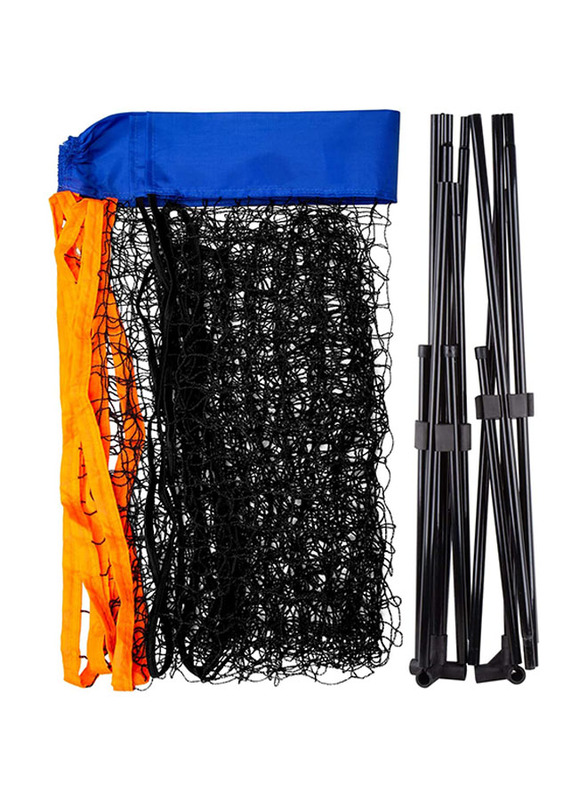 Max Strength Adjustable Height Portable Badminton Net Set, 18ft, Blue/Black