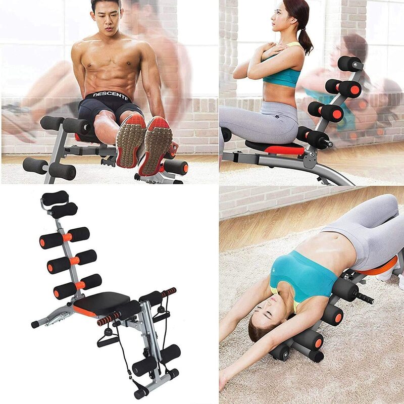 MaxStrength Six Pack Care With Pedal Abdominal Exercise Fitness Machine, Black