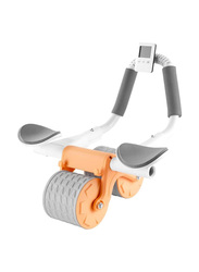 X Maxstrength Professional Ab Roller Wheel Fitness Ab Machine without Timer, Grey/Orange
