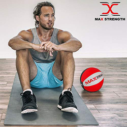 Maxstrength Medicine Ball for Lifting Fitness, Muscle Building, 12KG, Multicolour