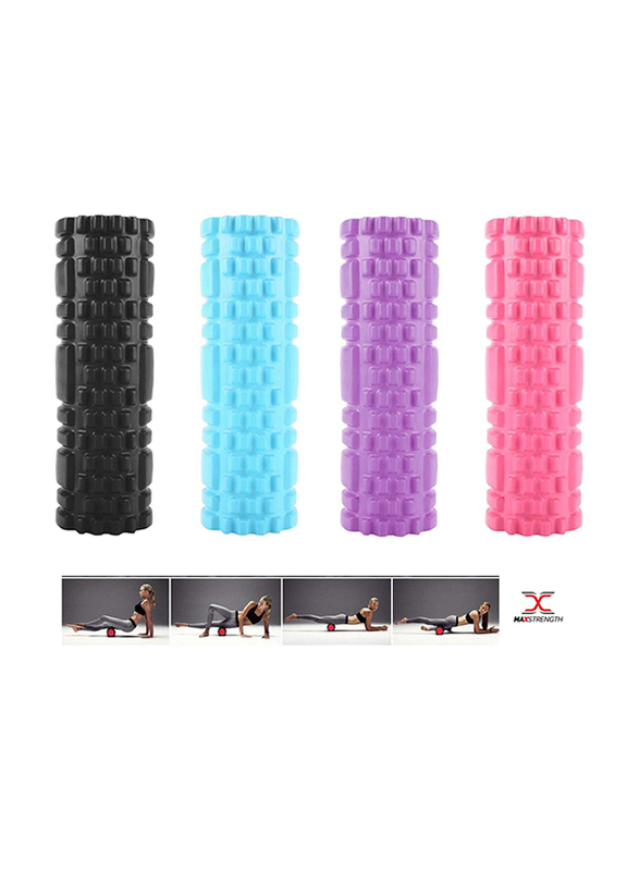 Maxstrength Yoga Foam Roller for Deep Tissue Muscle Massage, Multicolour