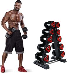 X MaxStrength Dumbbell Storage Rack, Black