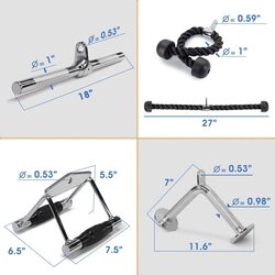 X MaxStrength V Shape Barbel Machine Cable Attachment, Silver