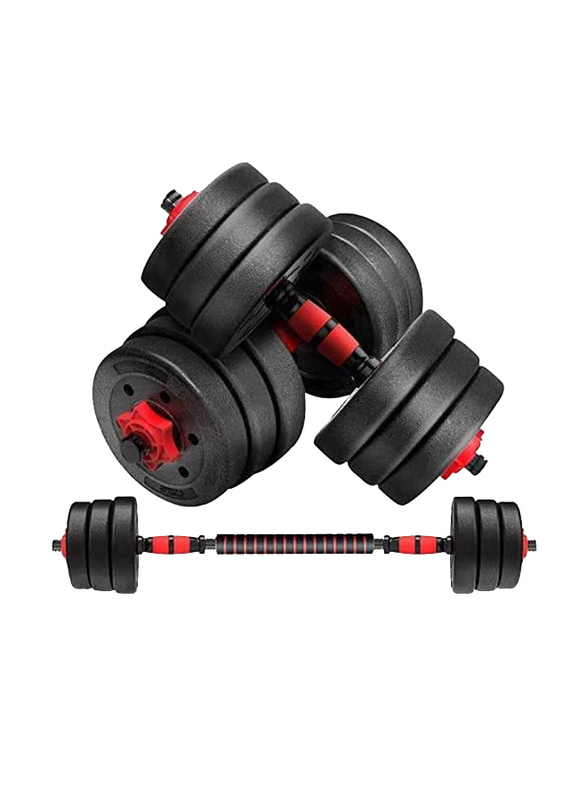 Maxstrength Dumbbell & Barbell Set, 40KG, Black