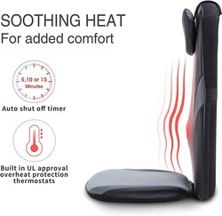 X MaxStrength Neck and Back Massager Pillow with Heat Shiatsu Massager Cushion or Rotating Massage Chair, Black