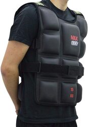 MaxStrength Weighted Vest for Gym, Running, Fitness, Sports Training & Weight Loss, 10KG, Black