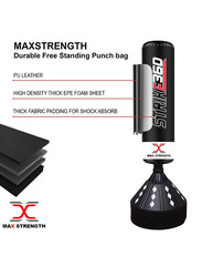 Max Strength Free Standing Heavy Duty Punch Bag, 5.5ft, Black