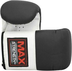 MaxStrength X-Large Best Boxing Mitts Punching Training Gloves, White/Black