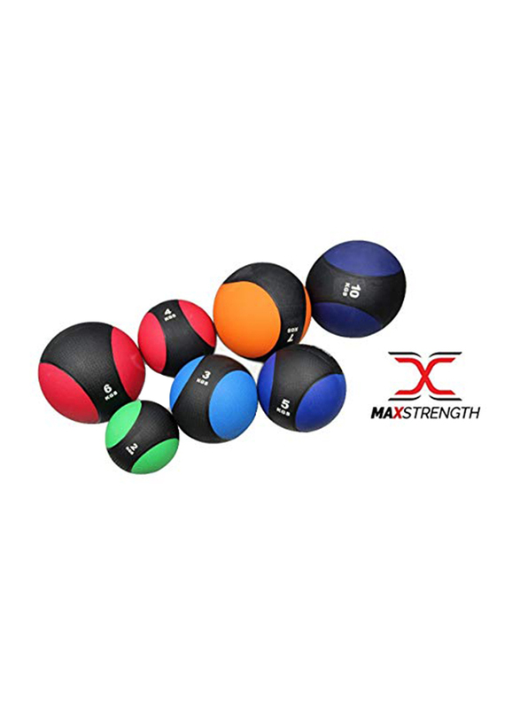 Maxstrength Medicine Ball for Lifting Fitness, Muscle Building, 8KG, Multicolour