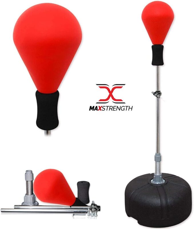 MaxStrength Boxing Stand Boxing Trainer Punching stand , Red/Black