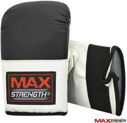 MaxStrength Mitts Boxing Bag Gloves, PS1002890, Black/White