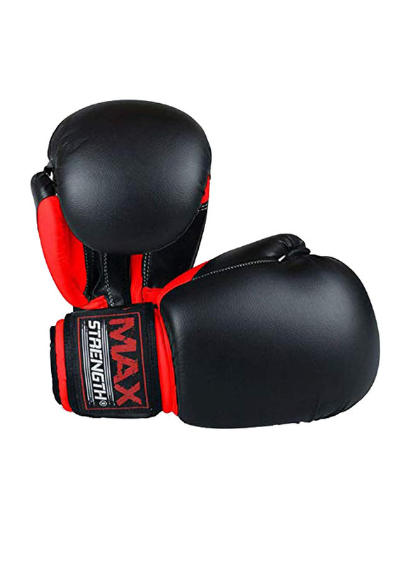 Max Strength 16-oz Boxing Gloves, Red/Black