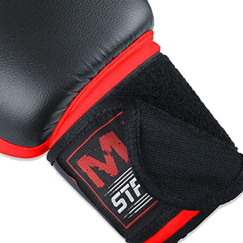 Max Strength 16-oz Boxing Gloves, Red/Black