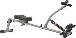MaxStrength Rowing Machine with LCD Monitor & Adjustable Resistance, Silver