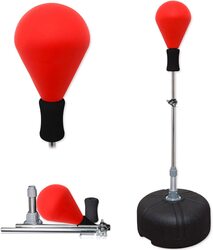 MaxStrength Free Standing Boxing Punching Ball with Adjustable Height, Red
