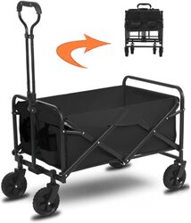 X MaxStrength Foldable Storage Cart, Black