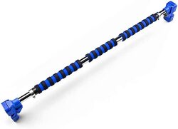 X MaxStrength Adjustable Home Fitness Horizontal Bar for Doorway Equipment, 110-130 cm, Blue
