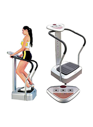 Maxstrength Crazy Fit Vibration Plate Fitness Platform for Whole Body Fitness Power Massage, Silver