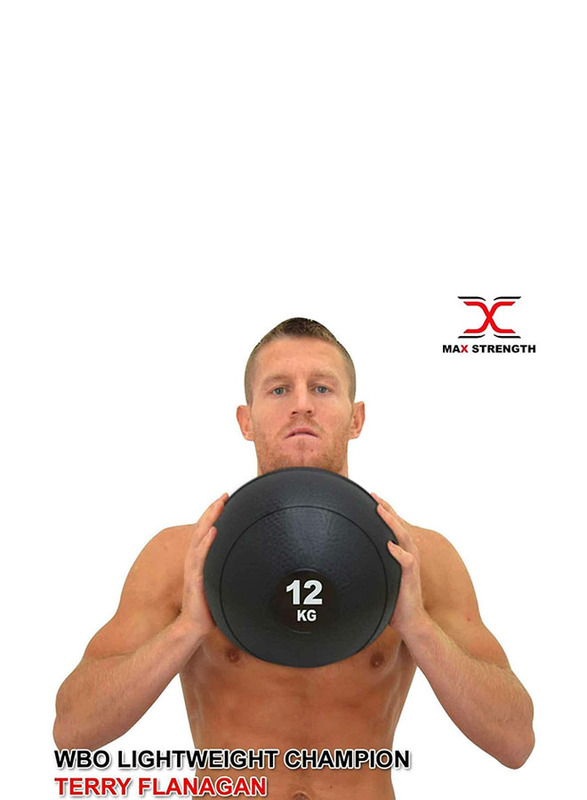 Max Strength Medicine Slam Rubber Ball, 8KG, Black