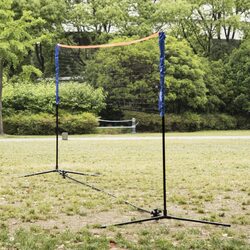 X MaxStrength Adjustable Height Portable Badminton & Tennis Net With Poles Carrying Bag, 4 Meter, Blue