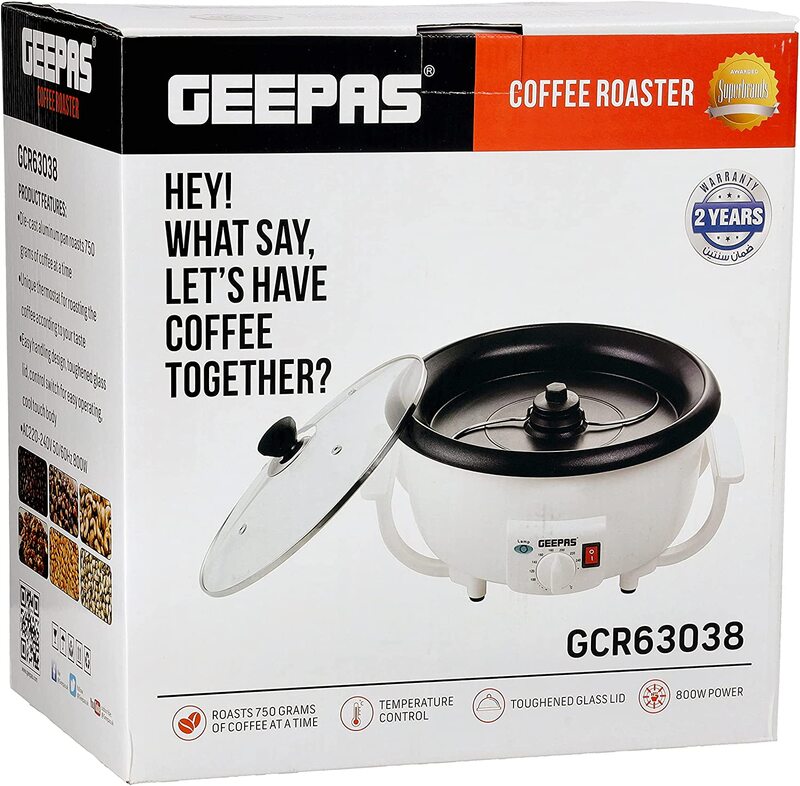 Geepas Coffee Roaster GCR63038 - White