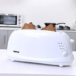 Geepas 1100W 4 Slices Bread Toaster, Crumb Tray, Cord Storage, 7 Settings With Cancel, Defrost & Reheat Function 