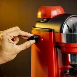 Geepas GCM41513 Espresso Coffee Maker, 0.24 Liter Capacity, Red