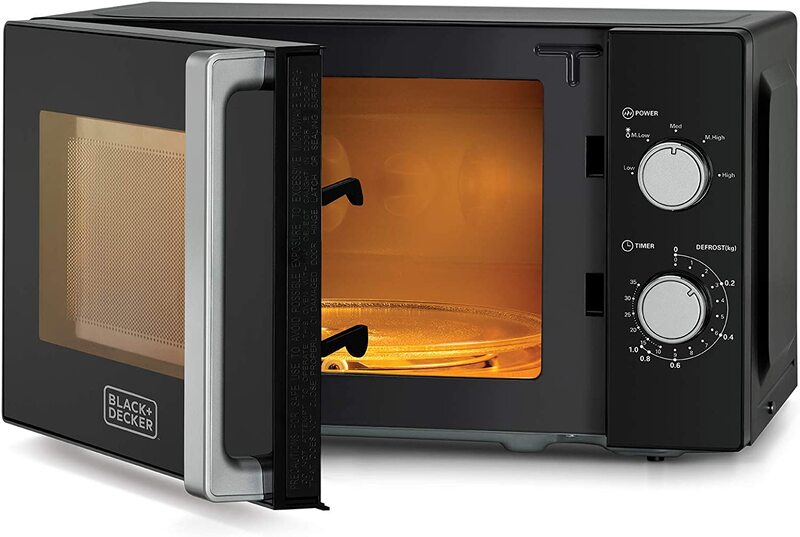 BLACK+DECKER 700W 20L Microwave Oven With Defrost Function MZ2010P-B5 