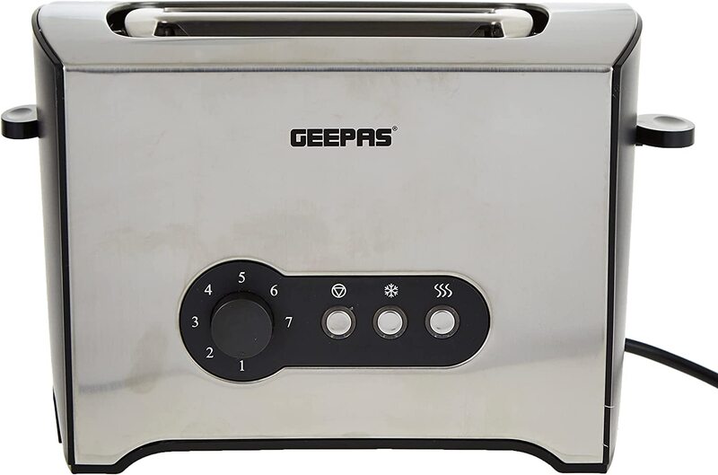 Geepas 2-Slice Bread Toaster, GBT6152 - Silver