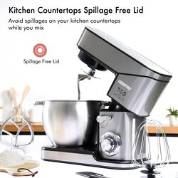 Geepas 2000W Stand Mixer 10L Stainless Steel Mixing Bowl For Bread & Dough, Tiltup Head 6 Speed With Pulse Power Indicator 2 Year Warranty, Multicolor, Gsm43041