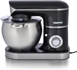 Geepas 1500W Stand Mixer With 8.5Lstainless Steel Mixing Bowl - Ideal For Bread & Dough  6 Speed With Pulse, & Eject Button  Whisk, Beaters & Dough Hook & 2 Year Warranty, Multicolor, GSM43040