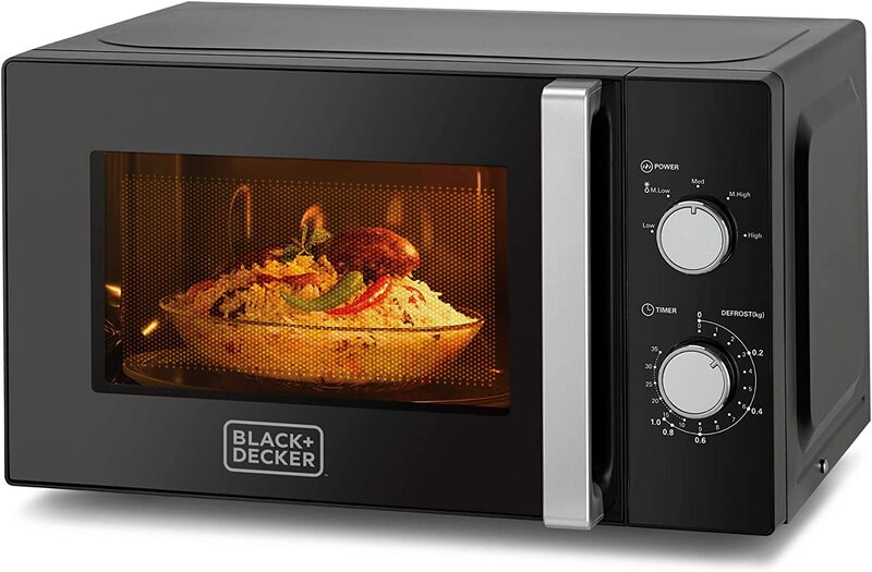 BLACK+DECKER 700W 20L Microwave Oven With Defrost Function MZ2010P-B5 