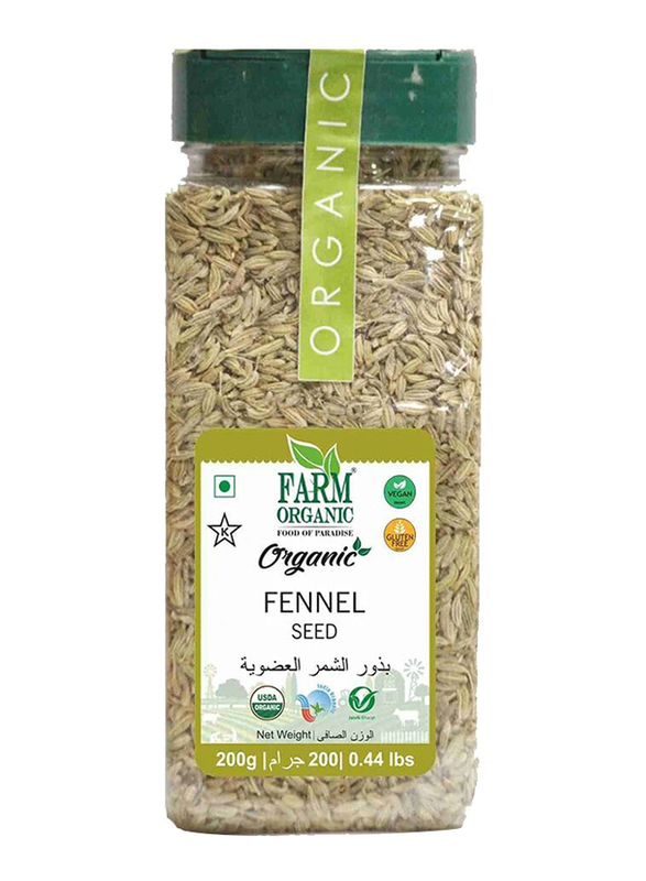 Farm Organic Fennel Seeds, 200g