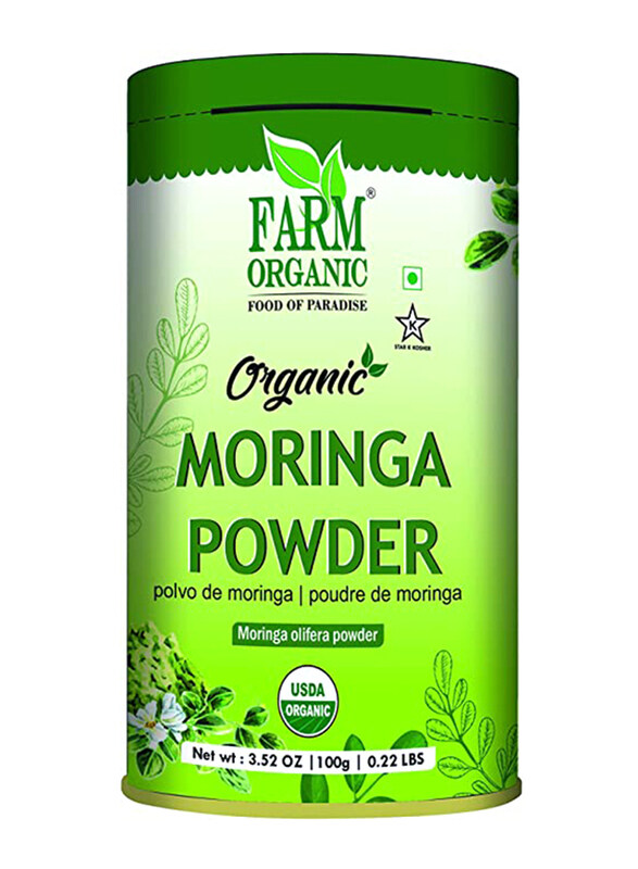 

Farm Organic Gluten Free Moringa Powder, 100gm