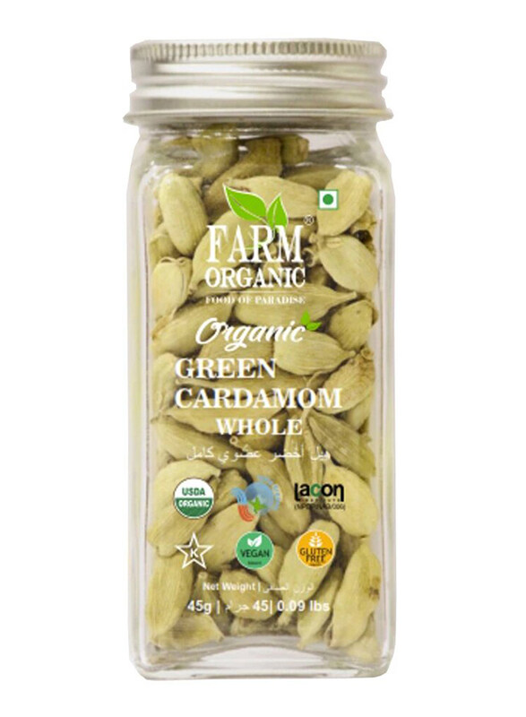 

Farm Organic Gluten Free Whole Green Cardamom, 45g