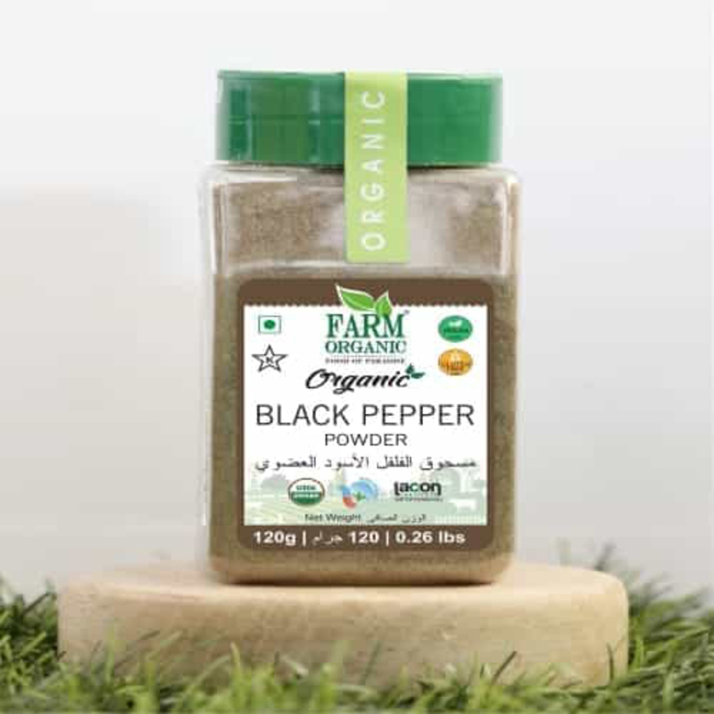 Farm Organic Black Pepper Powder, 120g