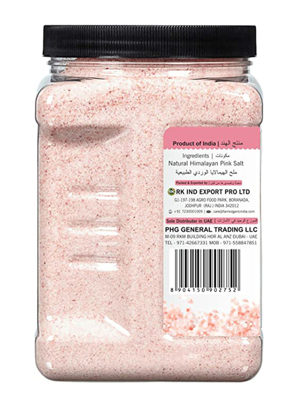 Farm Organic Gluten Free Natural Himalayan Pink Salt Powder, 500g