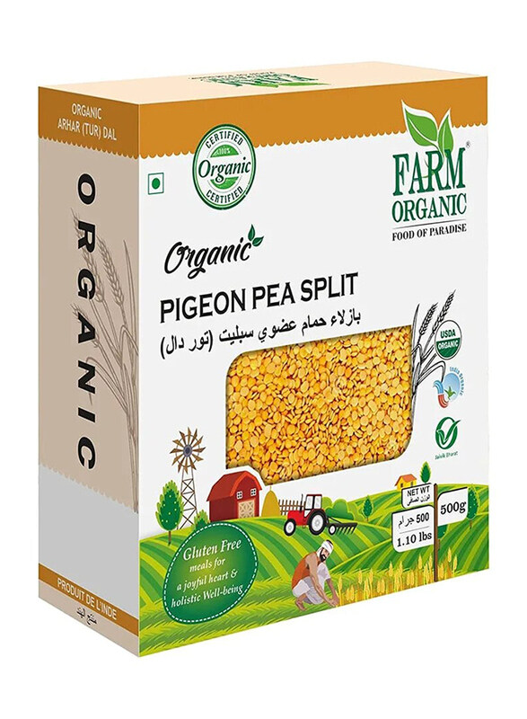 

Farm Organic Pigeon Peas Spilt, 500g