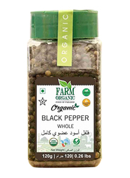 Farm Organic Gluten Free Black Pepper Whole, 120g