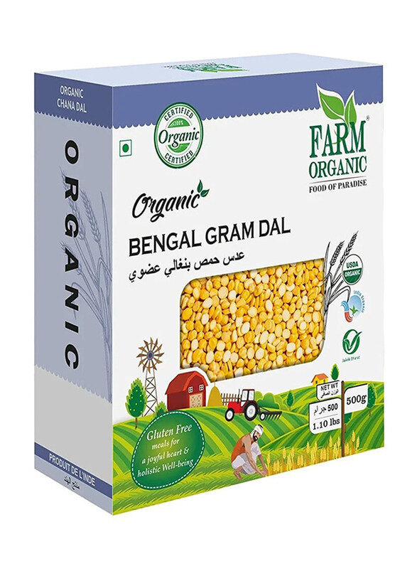 

Farm Organic Bengal Gram Dal, 500g