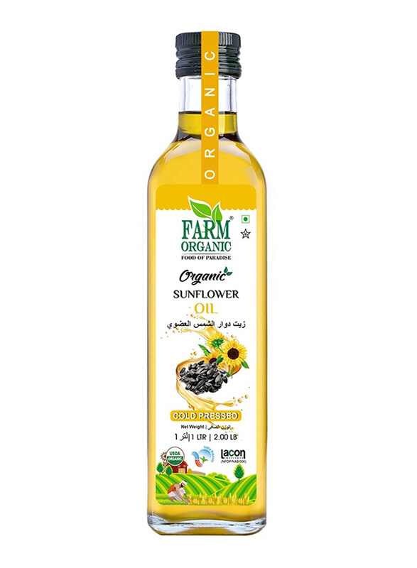 

Farm Organic Gluten Free Cold Pressed Sunflower Oil, 1 Litre
