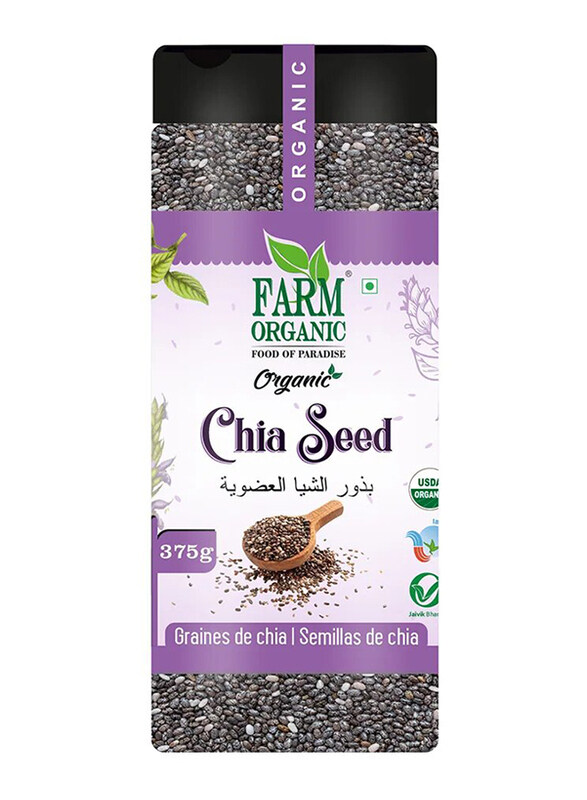 

Farm Organic Gluten Free Chia Seeds, 375g