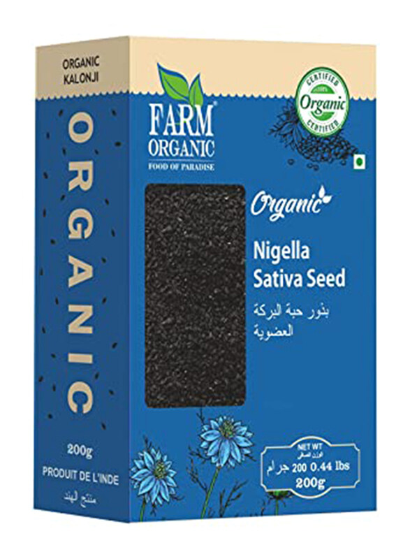 

Farm Organic Gluten Free Nigella Sativa Seeds (Kalonji), 200g