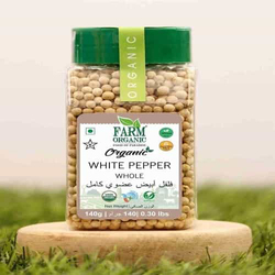 Farm Organic White Pepper Whole, 140g